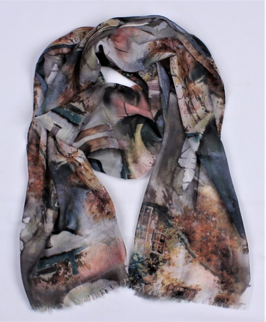 Alice & Lily printed scarf grey Style : SC/4869GRY image 0
